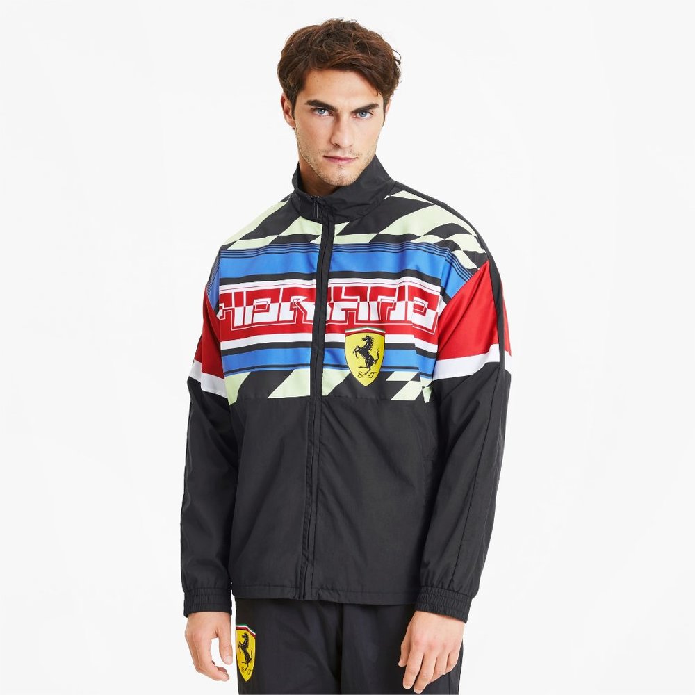Puma Scuderia Ferrari Windbreaker Jacket Black Run - Picture 6 of 8